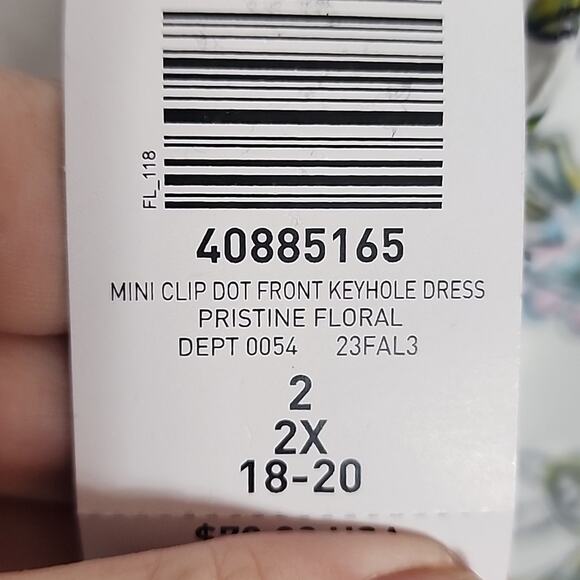 Torrid Pristine Floral Mini Clip Dot Front Keyhole Dress, NWT - Picture 6 of 8